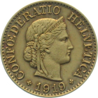 10 Rappen 1919 B Messing